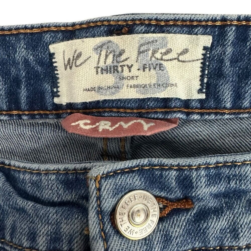 Free People We the Free CRVY High-Rise Vintage Straight Jeans Size 35S - Picture 3 of 8